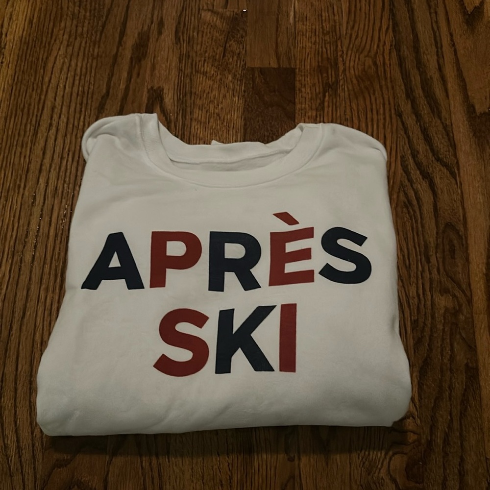 white cropped crewneck